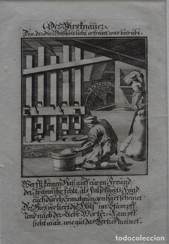 Arte: Moliendo mijo, hacia 1700. C. Weigel - Foto 1