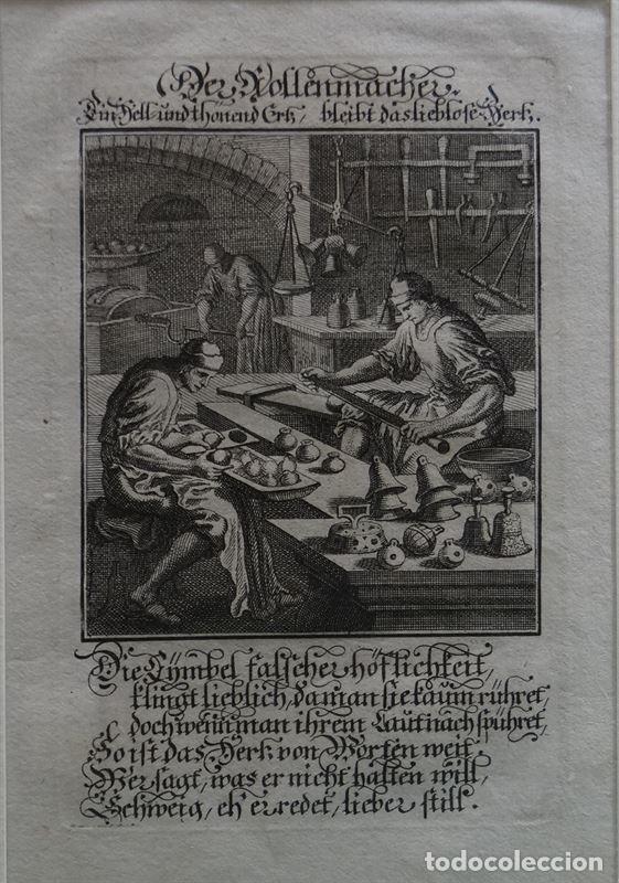 Arte: Fabricando campanas, hacia 1710. C. Weigel - Foto 2