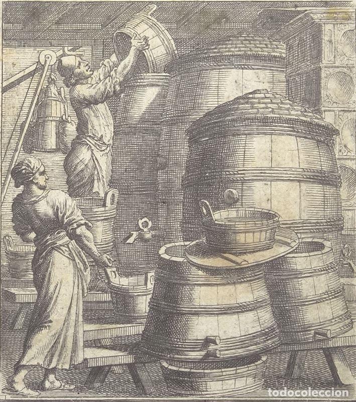 Arte: Elaborando vino, hacia 1750. An&oacute;nimo - Foto 1