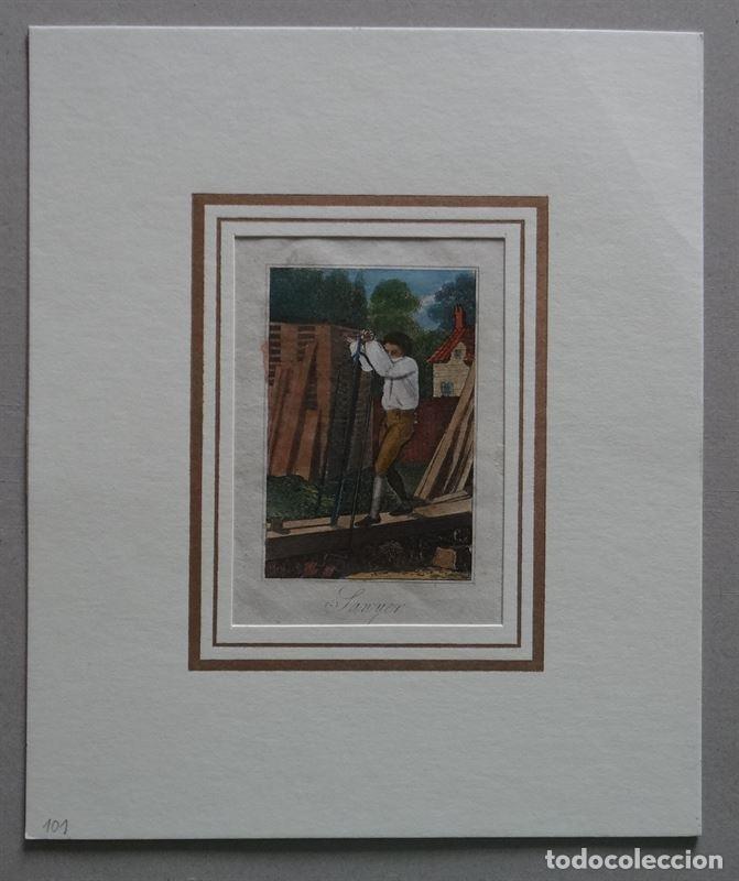 Arte: Aserrador, hacia 1810. An&oacute;nimo - Foto 1