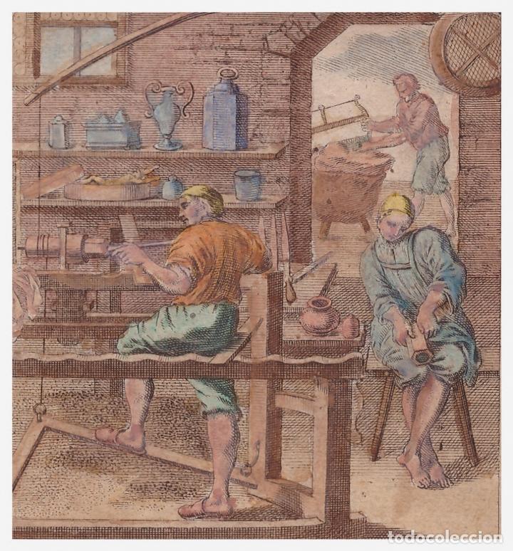 Arte: Cortadores de alabastro, 1698. Luyken - Foto 1