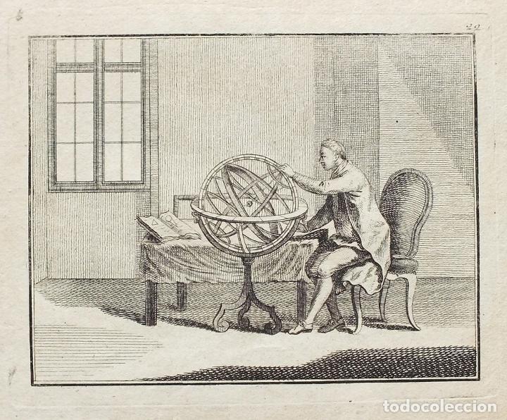 Arte: El ge&oacute;grafo y la esfera , 1779. An&oacute;nimo - Foto 1