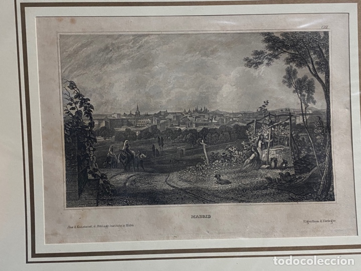Art: GRABADO ORIGINAL.VISTA DE MADRID. CIRCA 1850