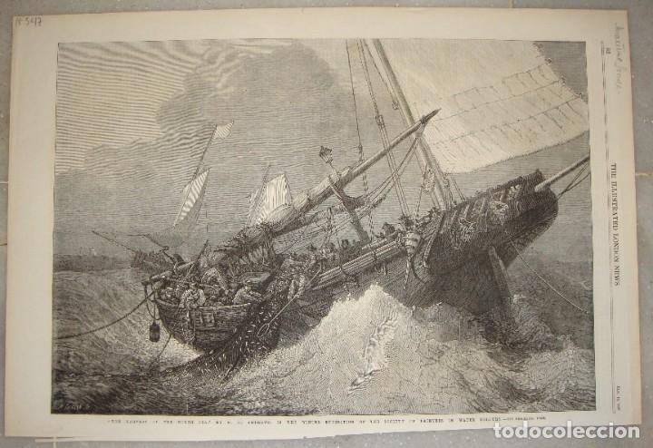 Arte: Grabado mar&iacute;timo &middot; The Harvest of the North Sea &middot; S. XIX, 1867