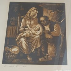 Arte: GRABADO SOBRE PAPEL ANTONI OLLÉ PINELL 1827 - 1981 NACIMIENTO DE JESÚS FIRMADO A LÁPIZ. Lote 262723920