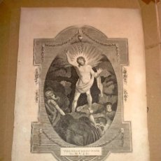 Arte: ANTIGUO GRABADO SIGLO XVIII, LA RESURRECCION. Lote 263593240
