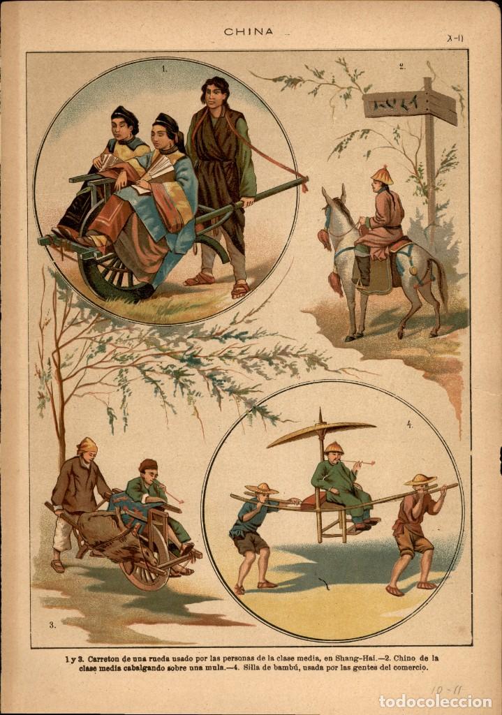 Arte: Cromolitografia original de epoca - 1896 - FRIEDRICH HOTTENROTH - A. GU&Eacute;RINET - China