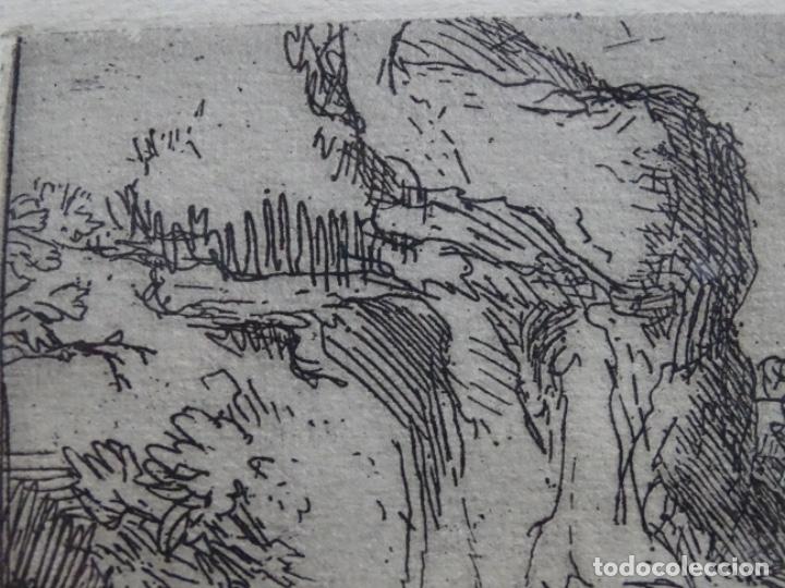 Arte: GRABADO A LA PUNTA SECA DE REMBRANDT. EL ENTIERRO. - Foto 6