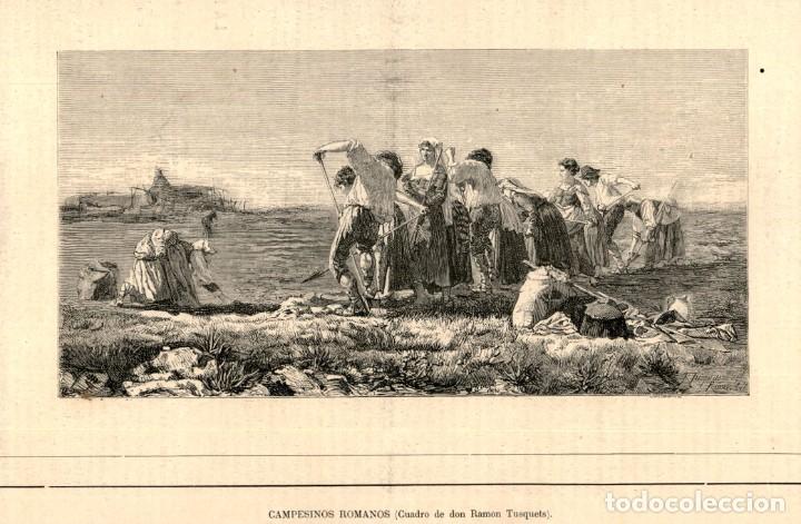 Arte: 1871 - Campesinos romanos - Ramon Tusquets - La Ilustraci&oacute;n Espa&ntilde;ola
