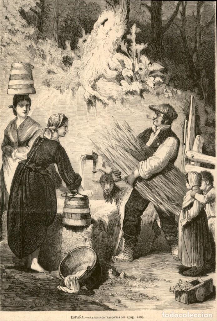 Art: 1871 - Espa&ntilde;a - Campesinos vascongados - La Ilustraci&oacute;n Espa&ntilde;ola