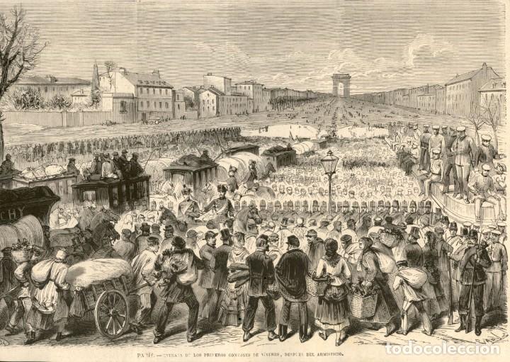 Art: 1871 - Paris - Entrada de convoyes de viveres despues del Armisticio - La Ilustraci&oacute;n Espa&ntilde;ola