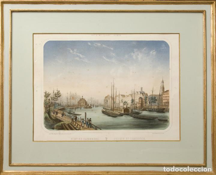 Arte: N. CHAPUY & F. COURTIN - PUERTO DE HAMBURGO - 1850