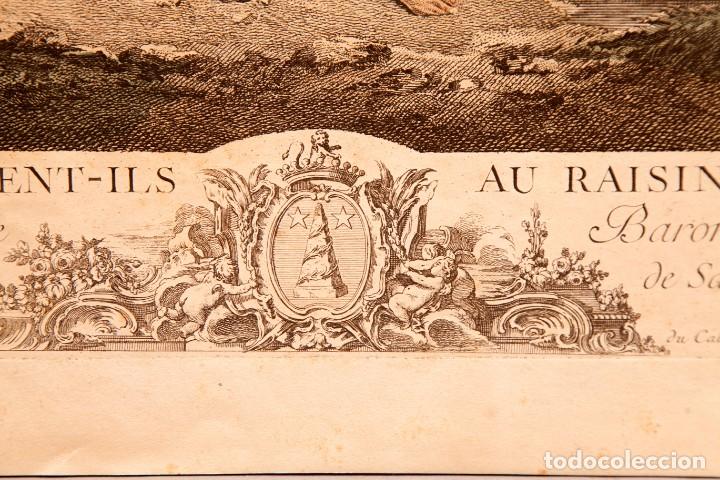 Arte: Fran&ccedil;ois Boucher - Aguafuerte iluminado a mano - c. 1730 - Foto 7