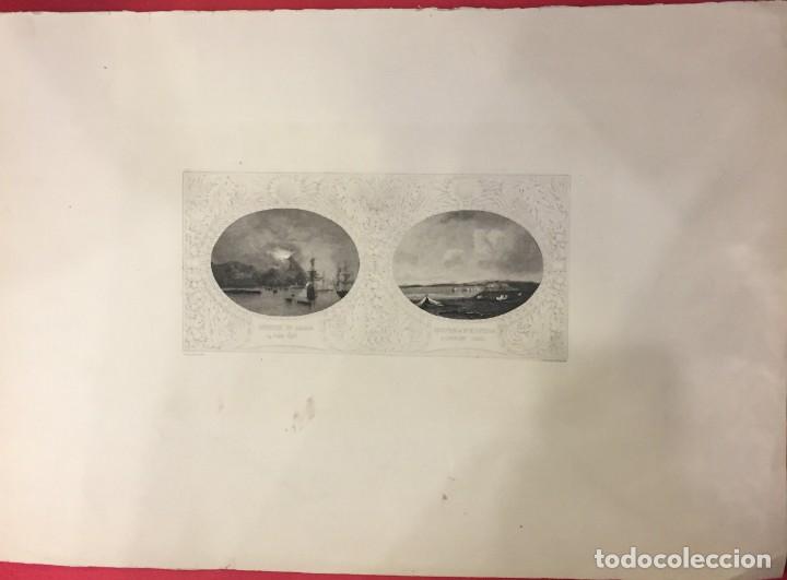 Arte: GRABADO S. XIX EXPEDICION DE MALAGA Y DE MR.GOETLOGON A GIBRALTAR EN 2693 GUDIN Y CHAVANE