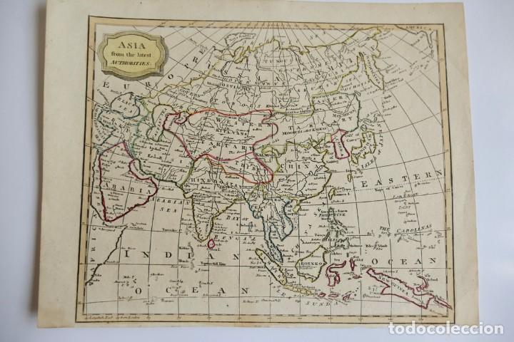 Art: ANTIGUO MAPA ASIA FROM THE LATEST AUTHORITIES - 25,9 X 20 CM