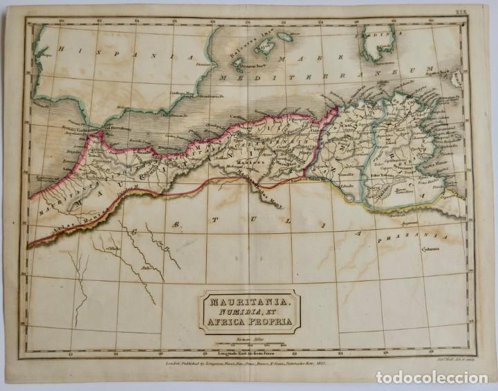 Arte: MAP MAURITANIA NUMIDIA,ET AFRICA PROPRIA - 1825- 26,5 X 20,8 CM