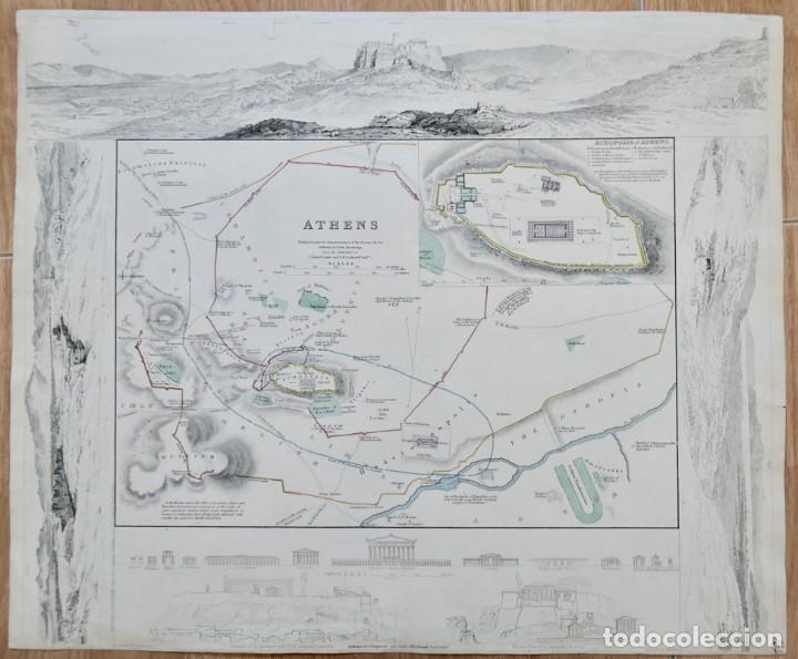 Art: panorama of athens from the original drawing of C.R Cockerell-1840???- 40,7 x 34 cm.