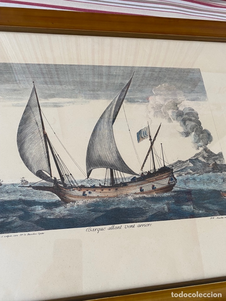 Arte: Grabado a color de velero - Foto 2