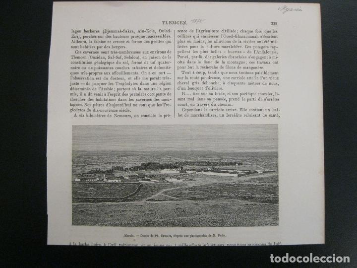 Arte: Vista de Marnia (Argelia, &Aacute;frica), 1875. Benoist