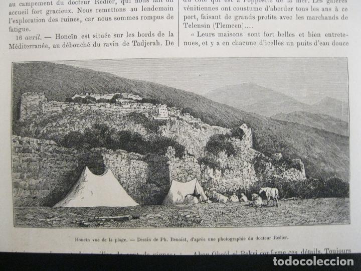 Arte: Hone&iuml;n visto desde la playa (Argelia, &Aacute;frica), 1875. Benoist