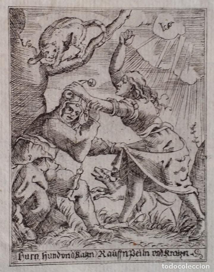 Arte: Virgil Solis (1514-1562) Pelea de Rameras - Foto 1