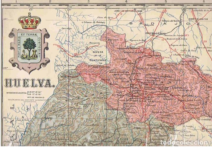 Kunst: ESPA&Ntilde;A REGIONAL.Cartas Corogr&aacute;ficas de Benito Chias y Carb&oacute;. HUELVA. - Ceferino Rocafort y Casimiro