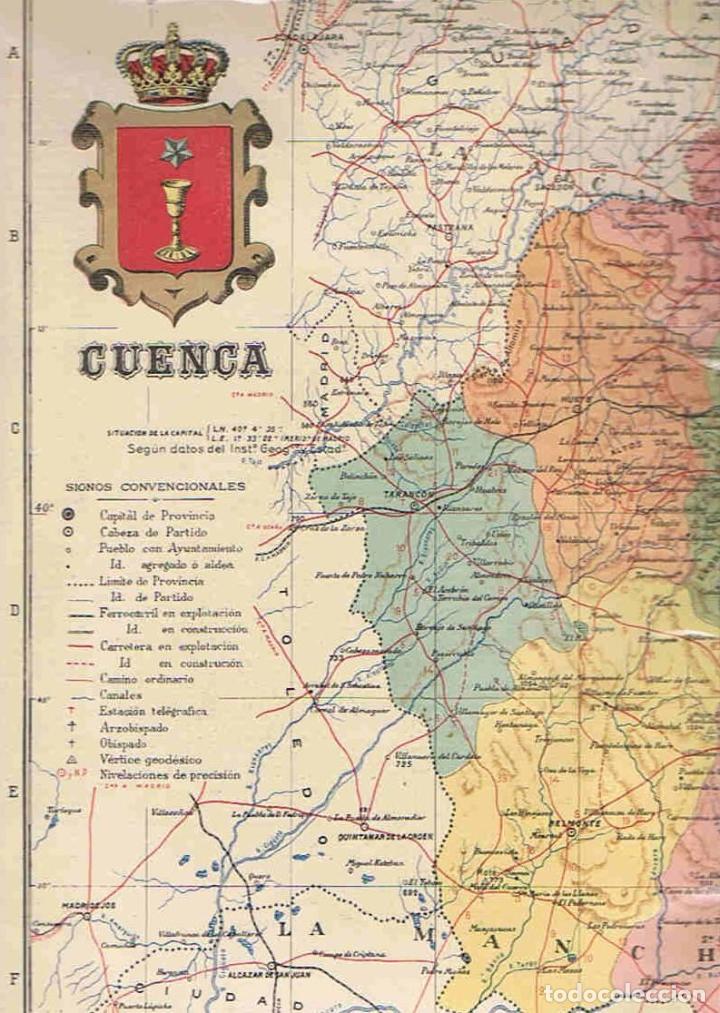 Kunst: ESPA&Ntilde;A REGIONAL.Cartas Corogr&aacute;ficas de Benito Chias y Carb&oacute;. CUENCA. - Ceferino Rocafort y Casimiro