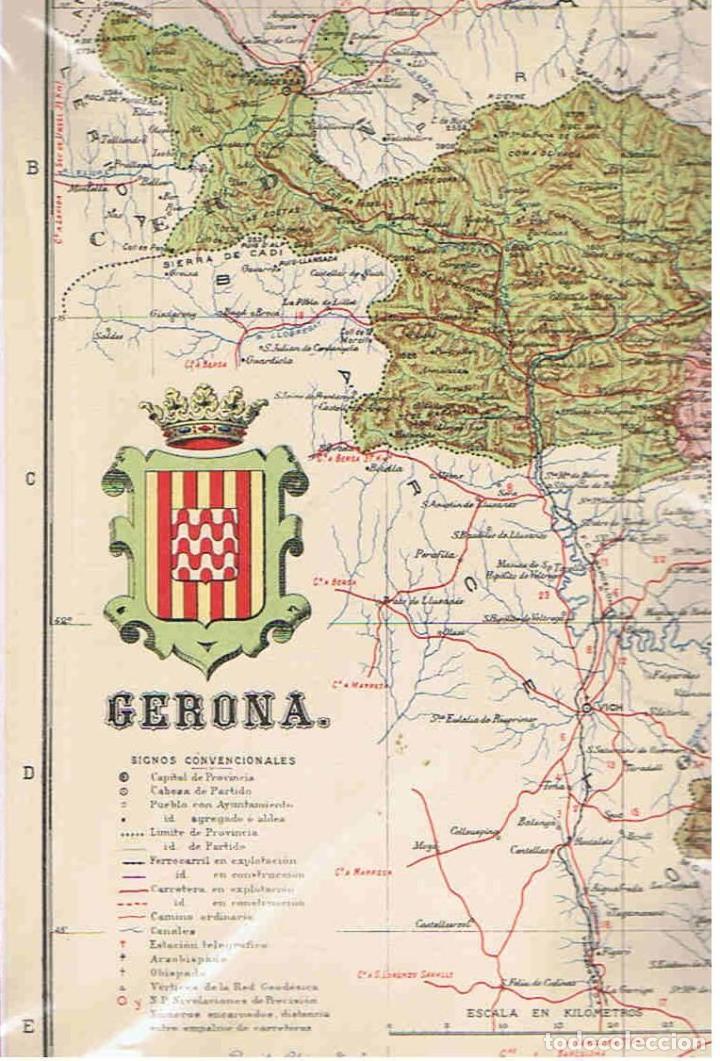 Kunst: ESPA&Ntilde;A REGIONAL.Cartas Corogr&aacute;ficas de Benito Chias y Carb&oacute;. GERONA. - Ceferino Rocafort y Casimiro