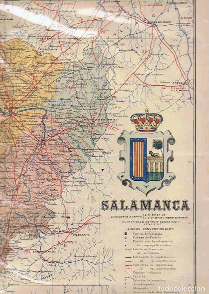 Kunst: ESPA&Ntilde;A REGIONAL.Cartas Corogr&aacute;ficas de Benito Chias y Carb&oacute;. SALAMANCA. - Ceferino Rocafort y Casimi
