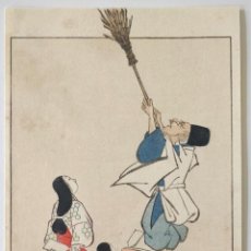 Arte: EXCELENTE GRABADO ORIGINAL JAPONES DEL SIGLO XIX DEL MAESTRO KATSUKAWA SHUNCHO, BUEN ESTADO, KABUKI. Lote 276798153