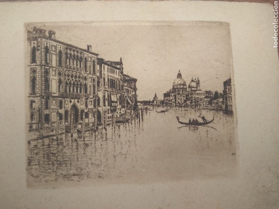 Arte: Aguafuerte antiguo de Venecia - Foto 1
