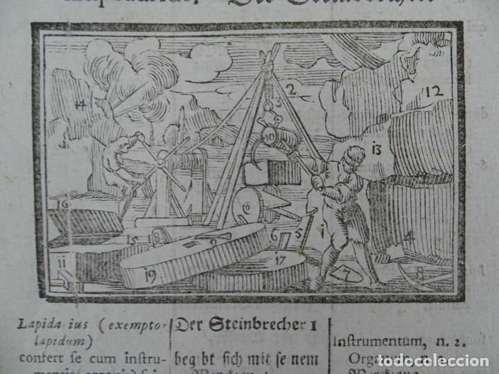 Arte: Canteros trabajando la piedra, 1754. An&oacute;nimo - Foto 1