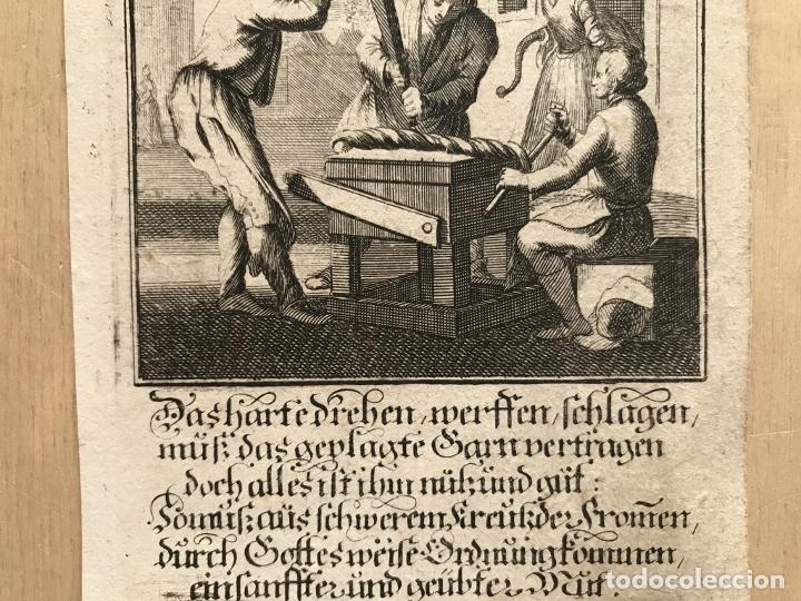 Arte: Hombres preparando telas, 1699. Luyken/Weigel - Foto 5