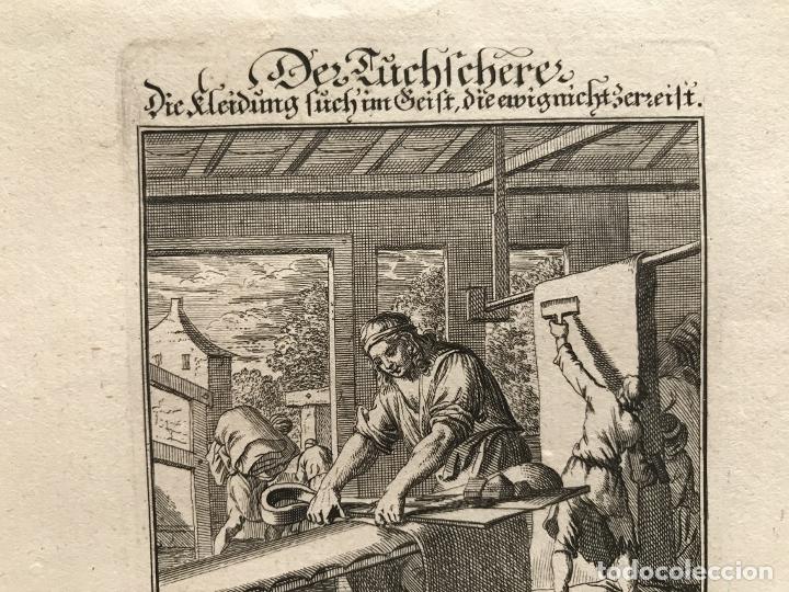 Arte: Trabajando con telas, 1698. Luyken/Weigel - Foto 3