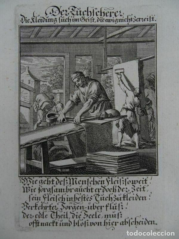 Arte: Trabajando con telas, 1698. Luyken/Weigel - Foto 6