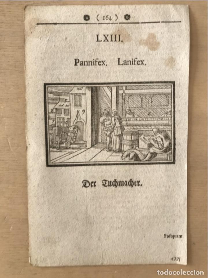 Arte: Vendedores de pa&ntilde;os, 1754. An&oacute;nimo - Foto 2