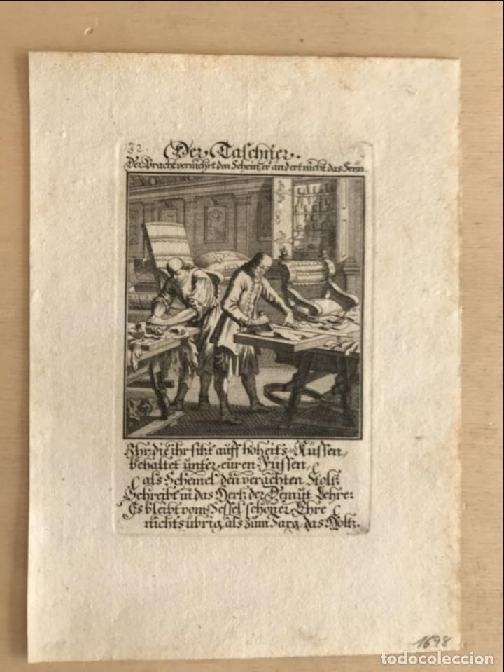 Arte: Trabajando el cuero, 1698. Luyken/Weigel - Foto 2