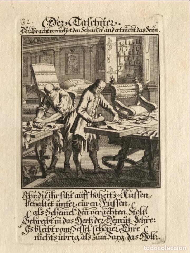 Arte: Trabajando el cuero, 1698. Luyken/Weigel - Foto 1