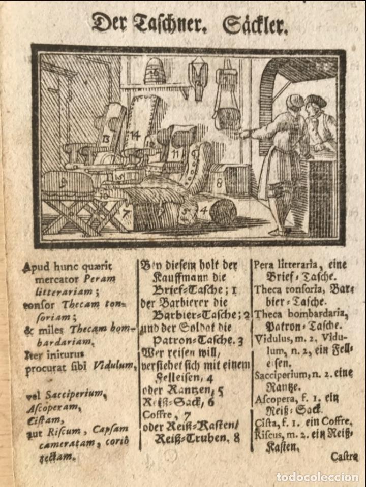Arte: Vendedor de objetos de cuero y madera, 1754. An&oacute;nimo - Foto 3