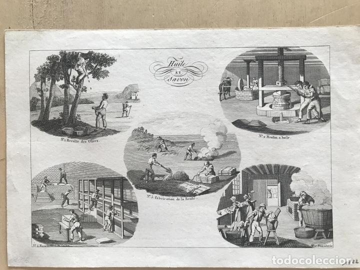Arte: Elaboraci&oacute;n del aceite y del jab&oacute;n, 1822. An&oacute;nimo - Foto 2