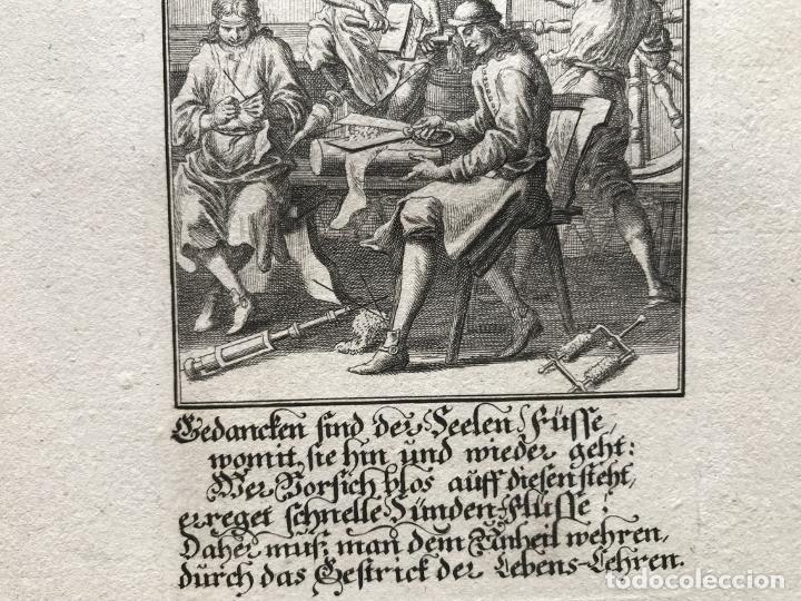 Arte: Fabricantes de calcetines, 1698. Luyken/Weigel - Foto 5