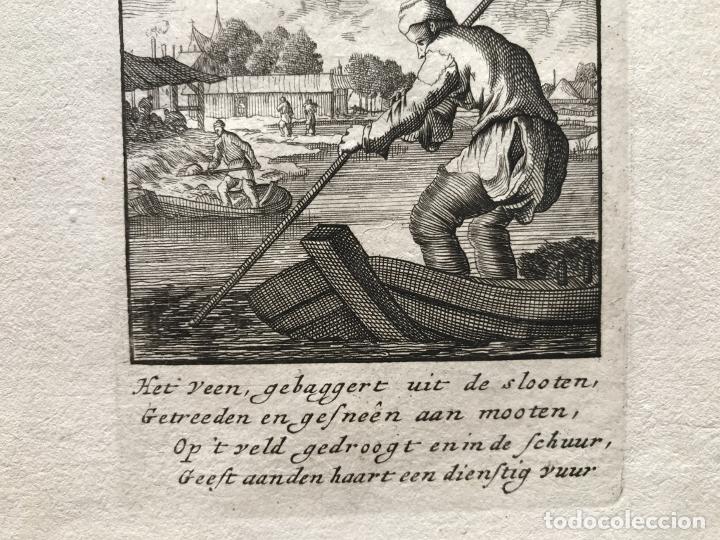 Arte: Extrayendo turba del pantano, 1704. Luyken/Weigel - Foto 4