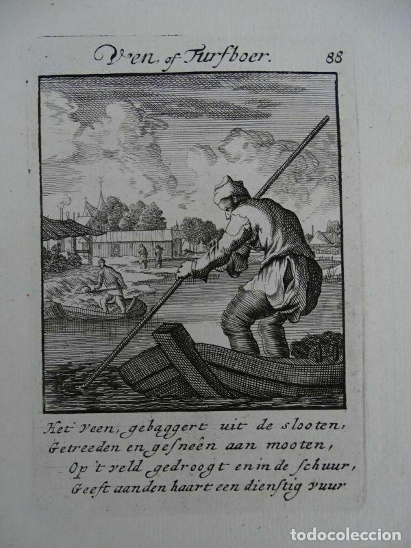 Arte: Extrayendo turba del pantano, 1704. Luyken/Weigel - Foto 6