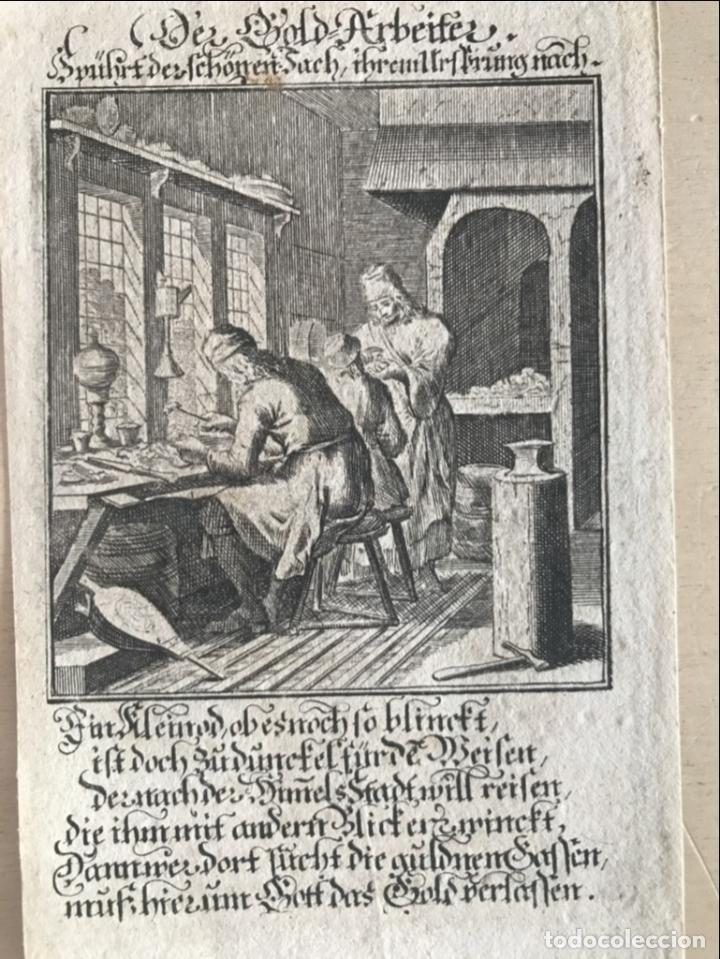Arte: Trabajando con oro y plata, 1699. Luyken/Weigel - Foto 3