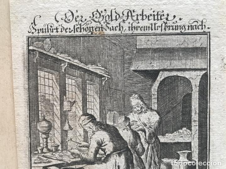 Arte: Trabajando con oro y plata, 1699. Luyken/Weigel - Foto 5