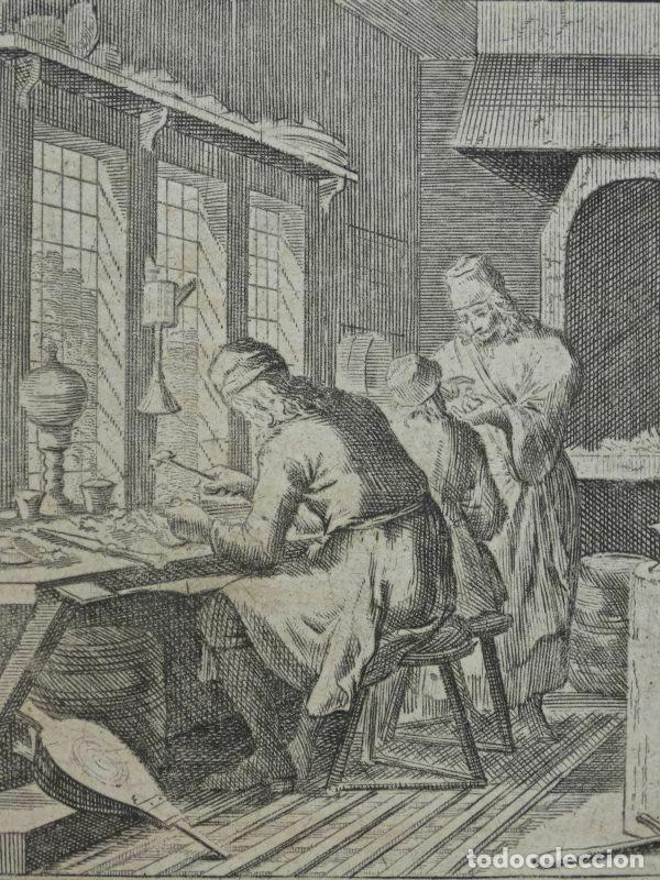 Arte: Trabajando con oro y plata, 1699. Luyken/Weigel - Foto 1