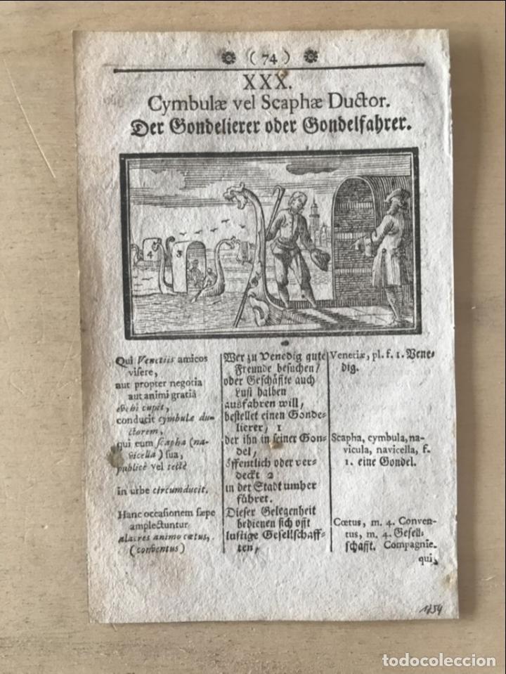Arte: G&oacute;ndolas y gondoleros, 1754. An&oacute;nimo - Foto 2
