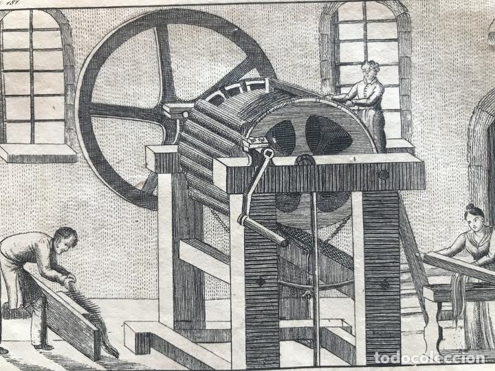 Arte: Procesando lino, 1830. An&oacute;nimo - Foto 3