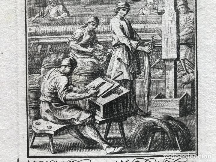 Arte: Fabricantes de telas, 1698. Luyken/Weigel - Foto 5