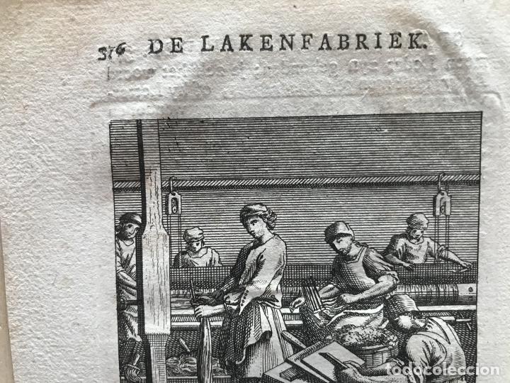 Arte: Fabricando telas, 1736. Luyken - Foto 3